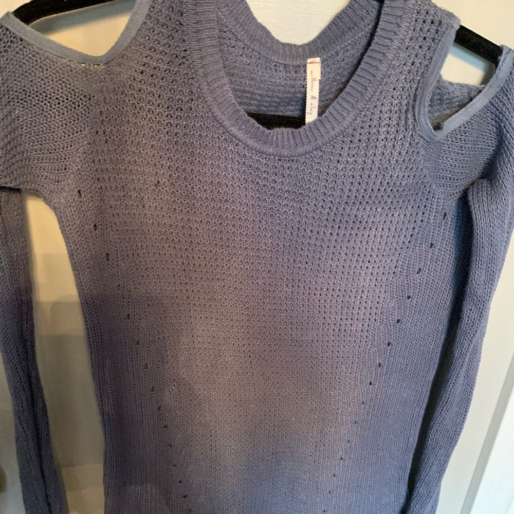 Blue long sleeve top
